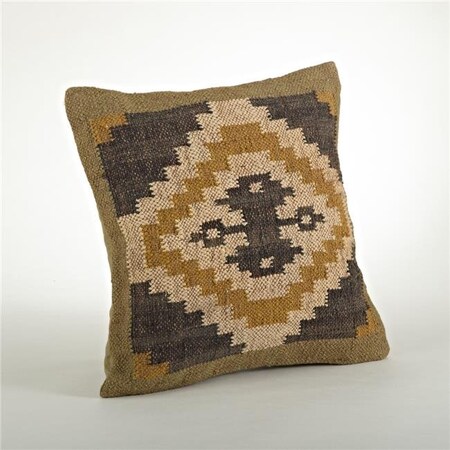 Saro Lifestyle SARO 5172.M20S 20 in. Square Kilim Geometric Design Down Filled Throw Pillow - Multi Color 5172.M20S